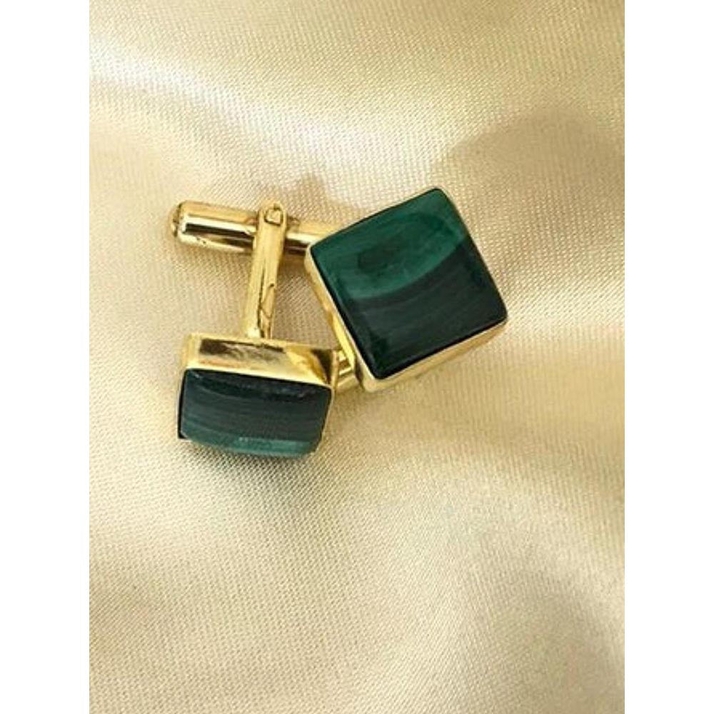 VARNIKA ARORA Malachite Green Cufflinks