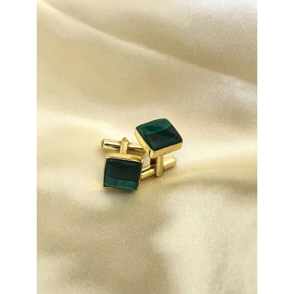 VARNIKA ARORA Malachite Green Cufflinks