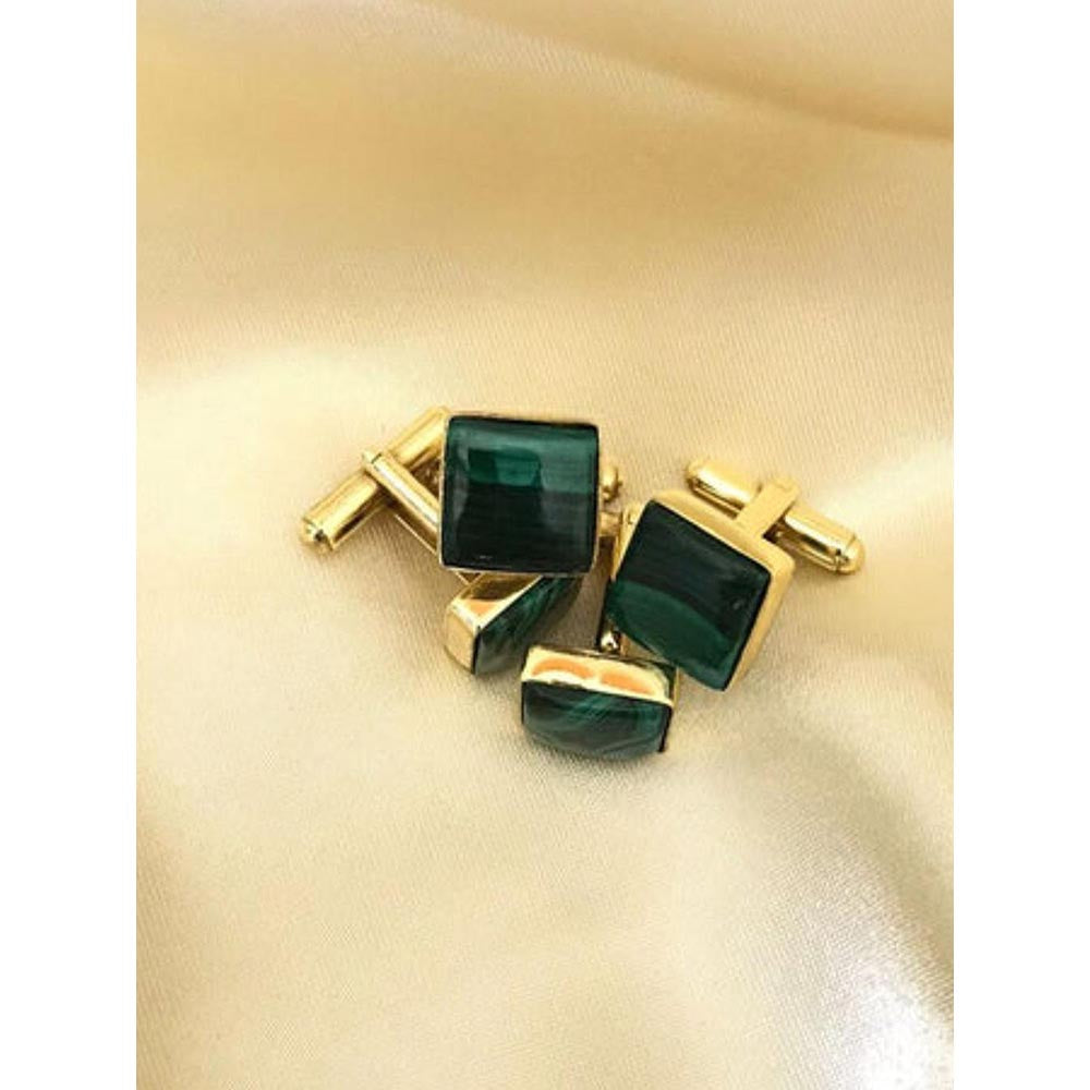 VARNIKA ARORA Malachite Green Cufflinks
