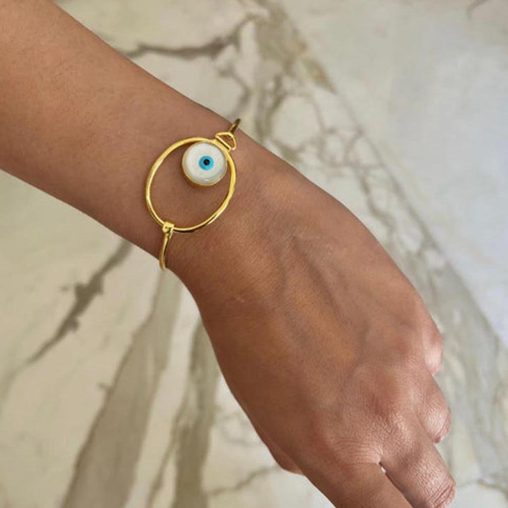 VARNIKA ARORA Evil Eye White Bangle