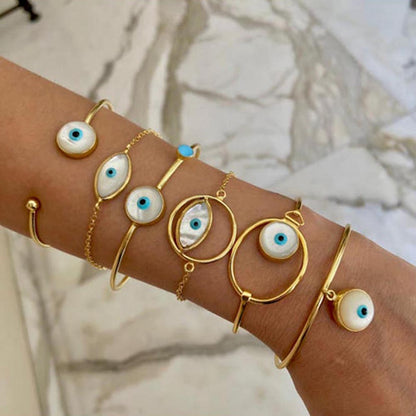 VARNIKA ARORA White Evil Eye Bracelet