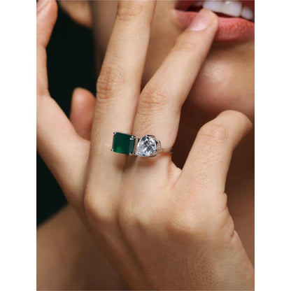VARNIKA ARORA Radiant Emerald Promise Ring