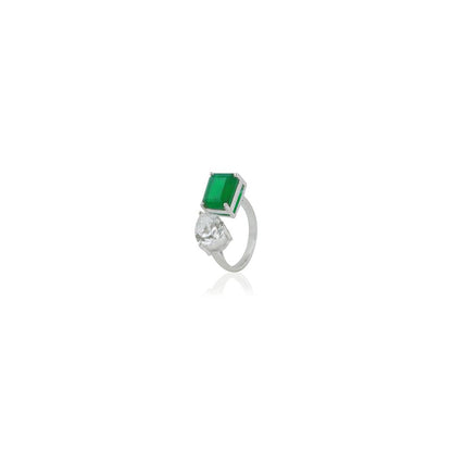 VARNIKA ARORA Radiant Emerald Promise Ring