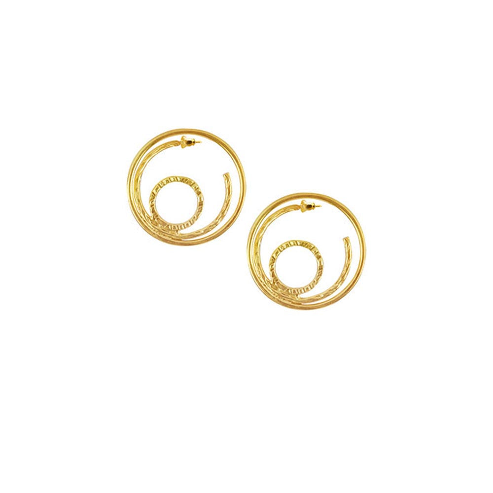 VARNIKA ARORA Soul and Whirl Gold Plated Earrings (Pack of 2)