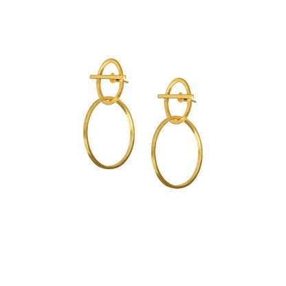 VARNIKA ARORA Gold Plated Elipse Earrings