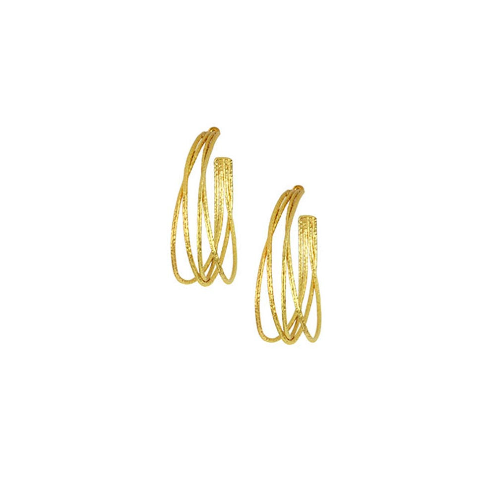 VARNIKA ARORA Gold Plated Verse Hoops