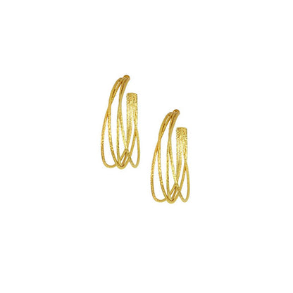 VARNIKA ARORA Gold Plated Verse Hoops
