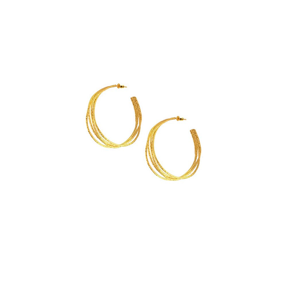VARNIKA ARORA Gold Plated Verse Hoops