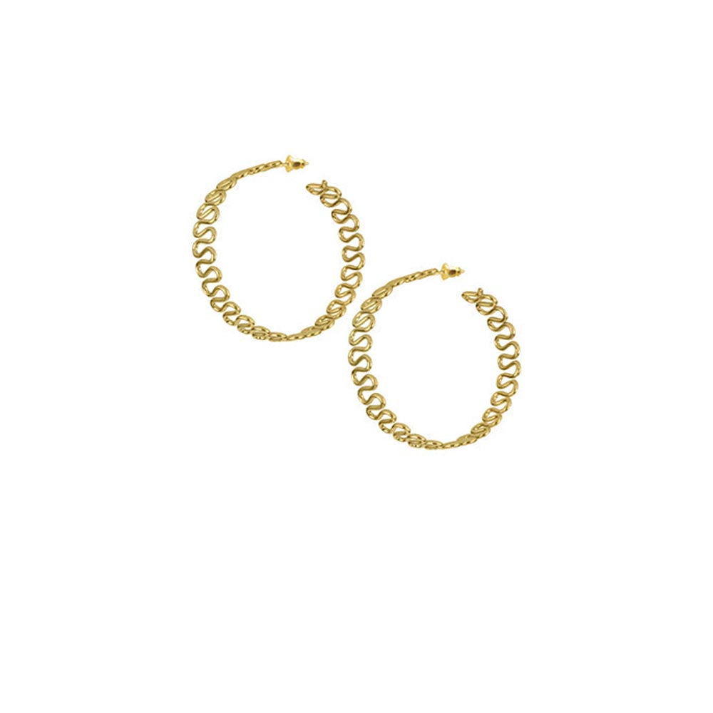 VARNIKA ARORA Gold Plated Spiral Hoops