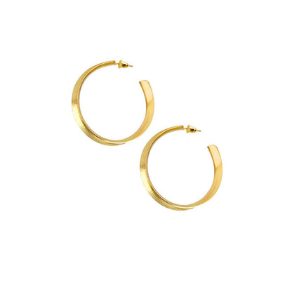 VARNIKA ARORA Gold Plated Funnel Hoops