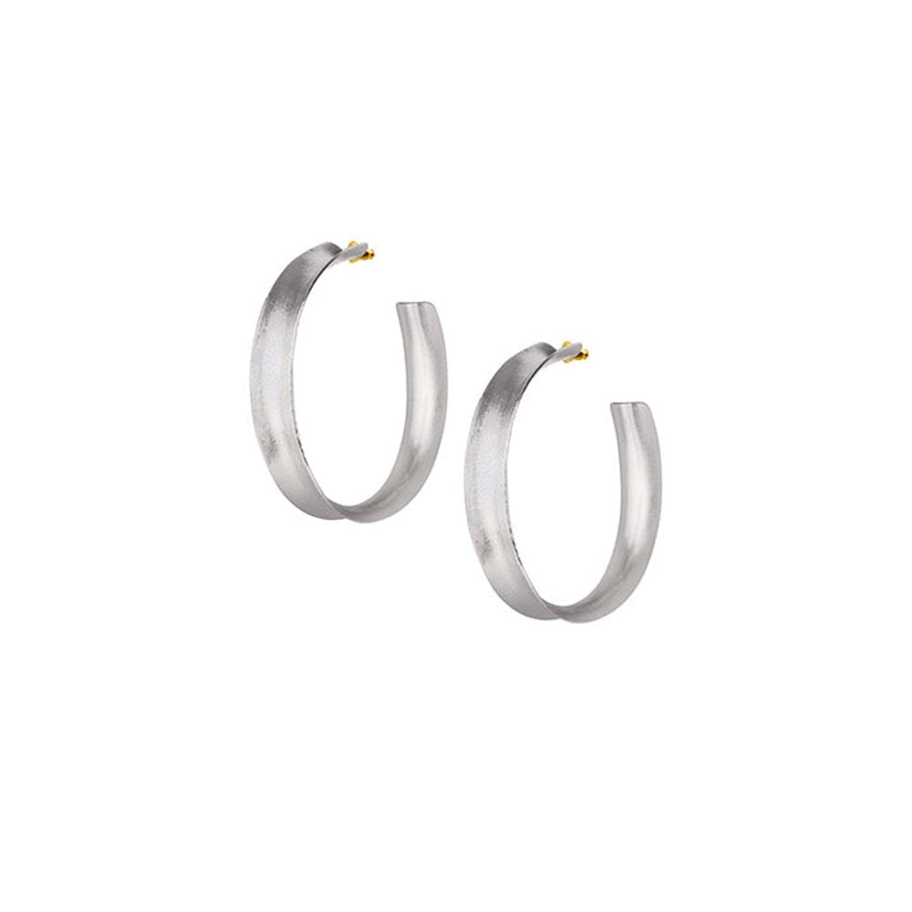 VARNIKA ARORA Silver Plated Funnel Hoops