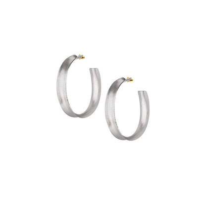 VARNIKA ARORA Silver Plated Funnel Hoops