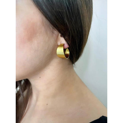VARNIKA ARORA Gold Plated Siphon Hoops
