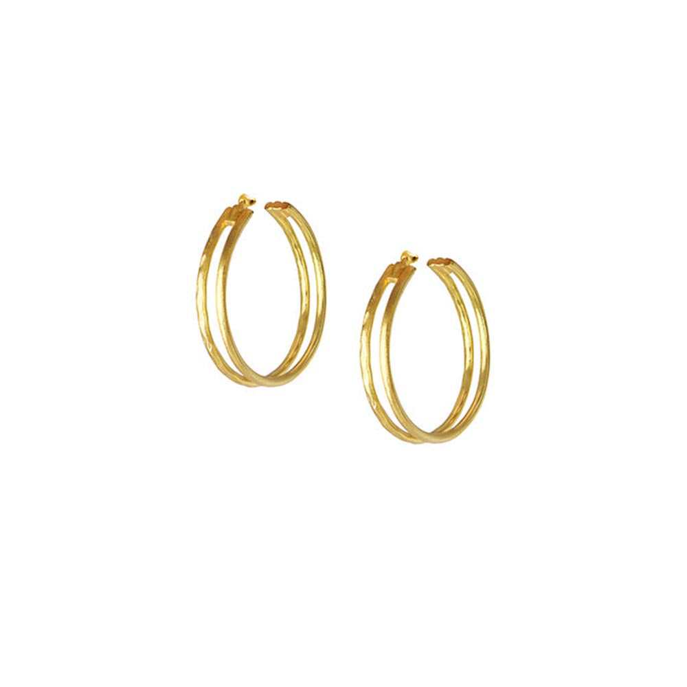VARNIKA ARORA Gold Plated Tram Hoops