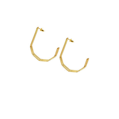 VARNIKA ARORA Gold Plated Frame Hoops