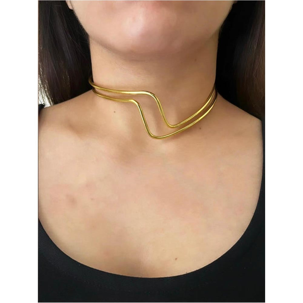 VARNIKA ARORA Twisted Gold Plated Choker