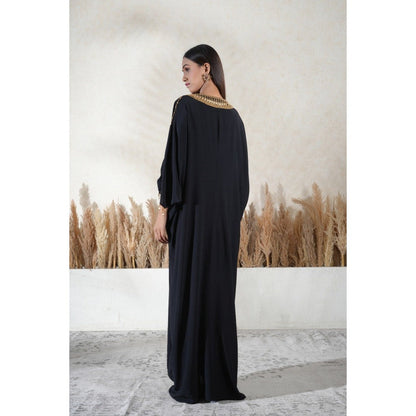 Vedika Soni Black Embroidered Kaftan Dress