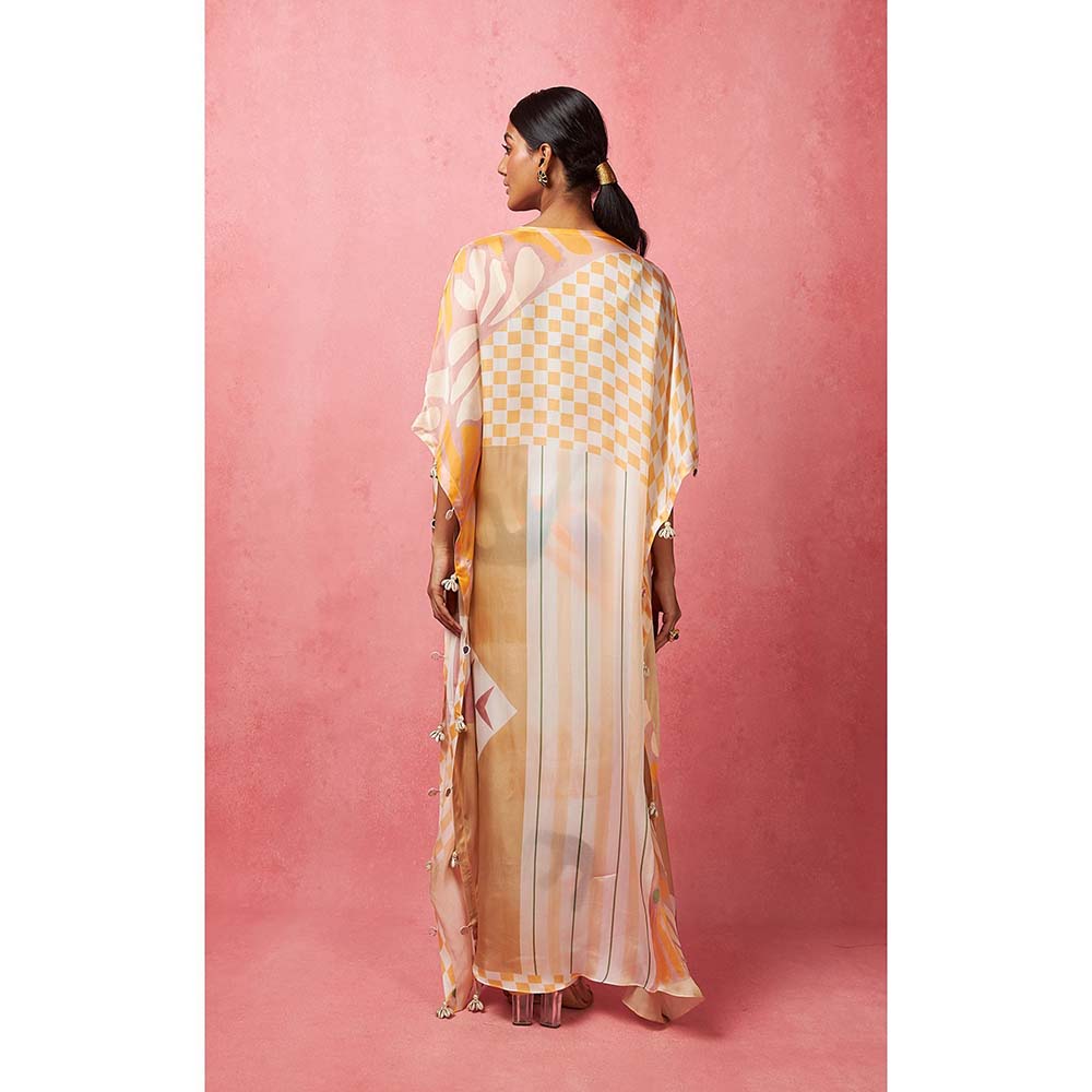 Vedika M Multi-Color Draped Skirt with Bustier and Jacket (Set of 3)