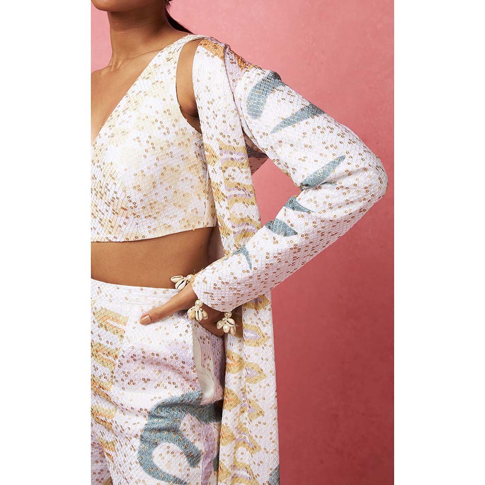 Vedika M Multi-Color Sequinned Co-Ord (Set of 3)