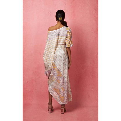 Vedika M Multi-Color Sequinned Drop Shoulder Maxi Dress (Set of 2)