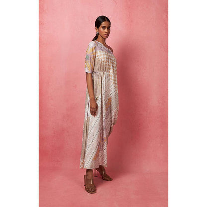 Vedika M Multi-Color Sequinned Drop Shoulder Maxi Dress (Set of 2)