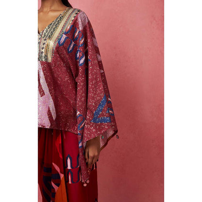 Vedika M Multi-Color Sequinned Top with Skirt (Set of 2)