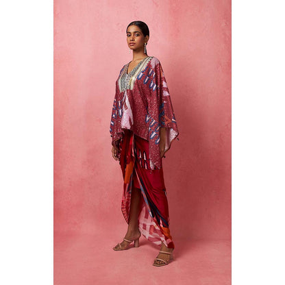 Vedika M Multi-Color Sequinned Top with Skirt (Set of 2)