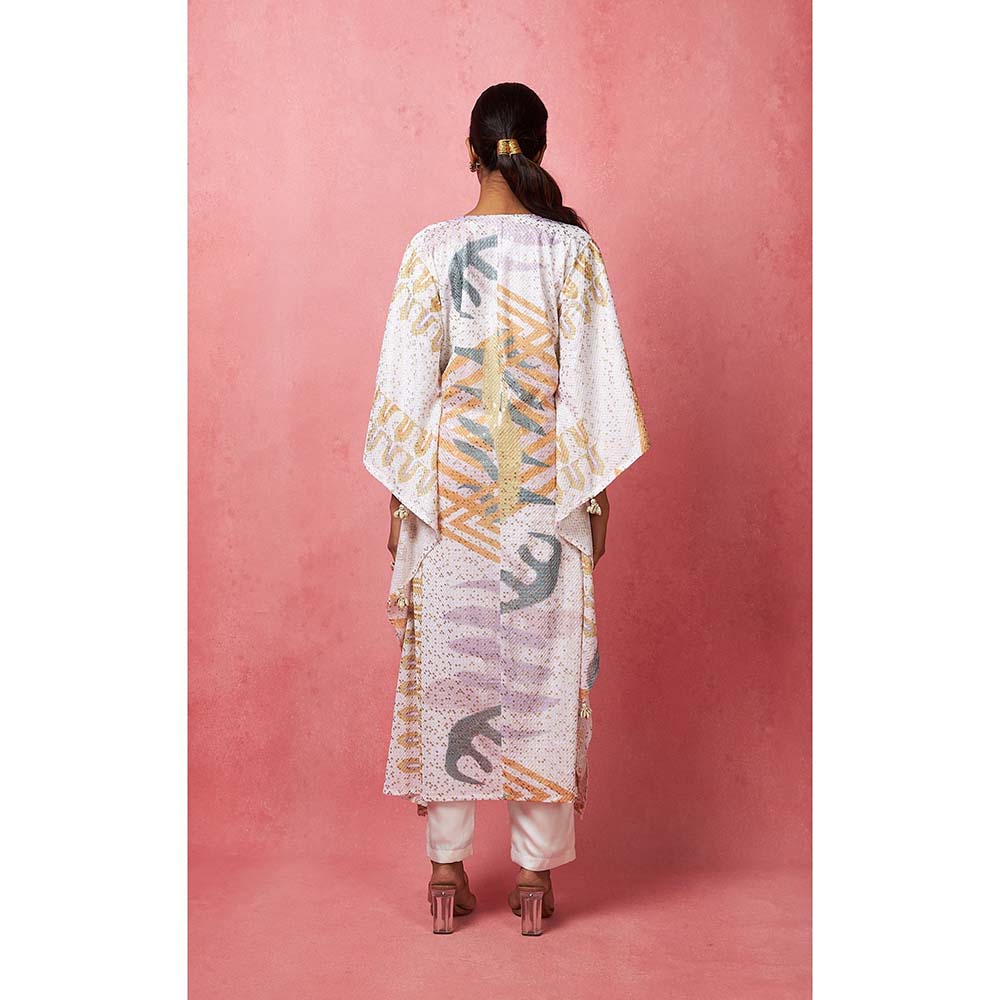 Vedika M Multi-Color Sequined Jacket with Bustier and Pant (Set of 3)