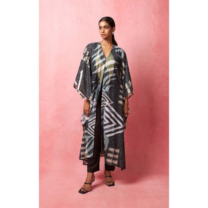 Vedika M Multi-Color Sequined Jacket with Bustier and Pant (Set of 3)