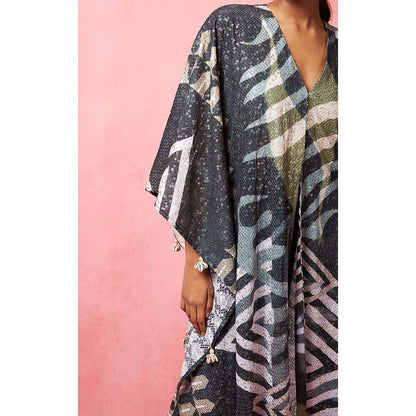 Vedika M Multi-Color Sequined Jacket with Bustier and Pant (Set of 3)