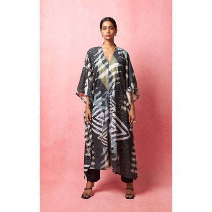 Vedika M Multi-Color Sequined Jacket with Bustier and Pant (Set of 3)