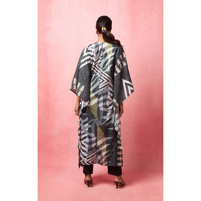 Vedika M Multi-Color Sequined Jacket with Bustier and Pant (Set of 3)