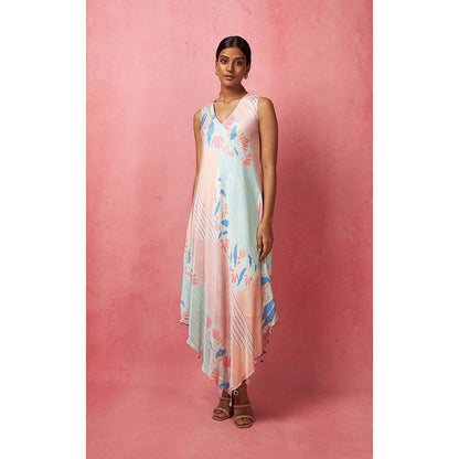 Vedika M Multi-Color V-Neck Maxi Dress