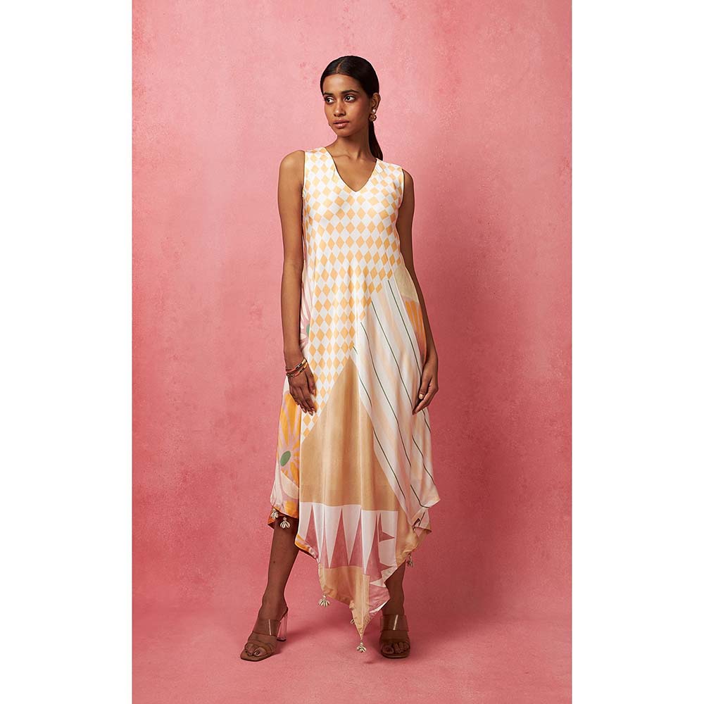 Vedika M Multi-Color V-Neck Maxi Dress