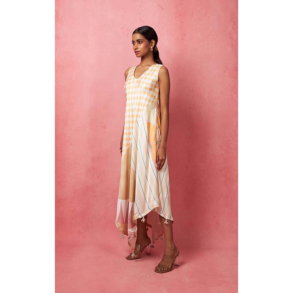 Vedika M Multi-Color V-Neck Maxi Dress