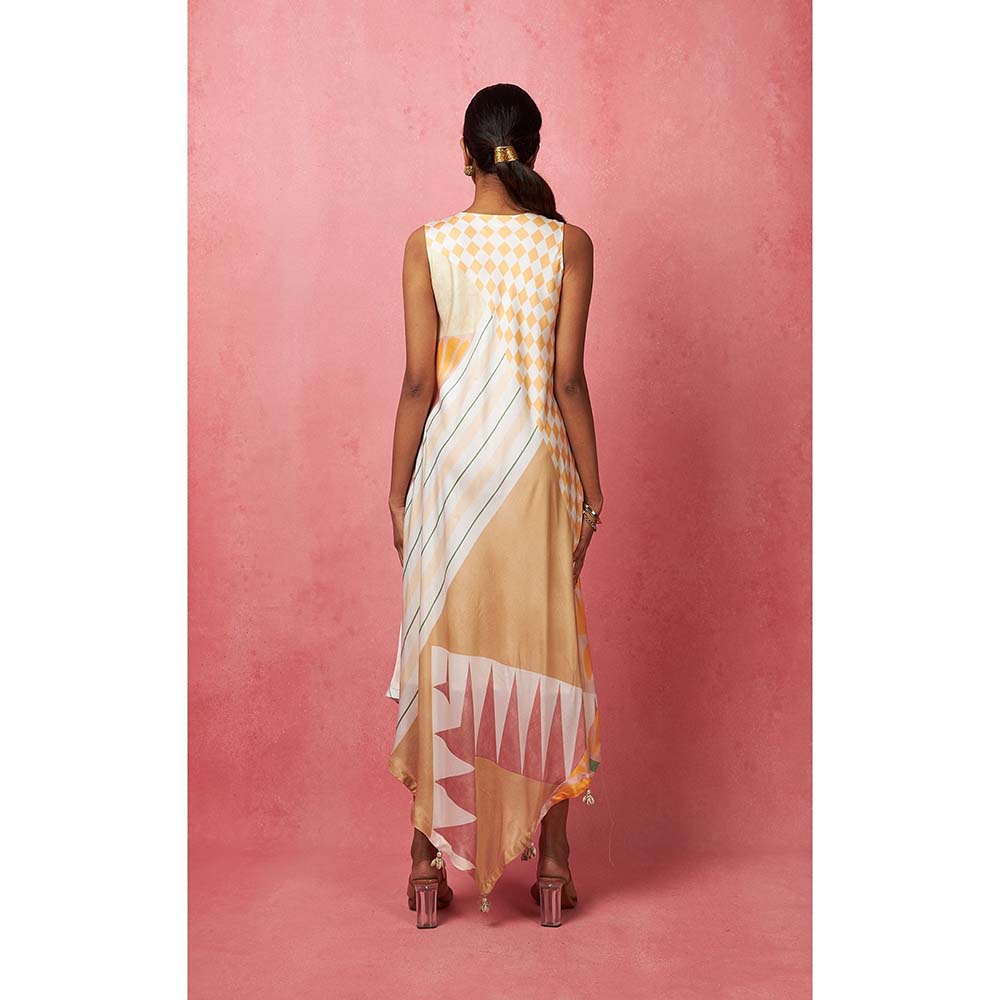 Vedika M Multi-Color V-Neck Maxi Dress