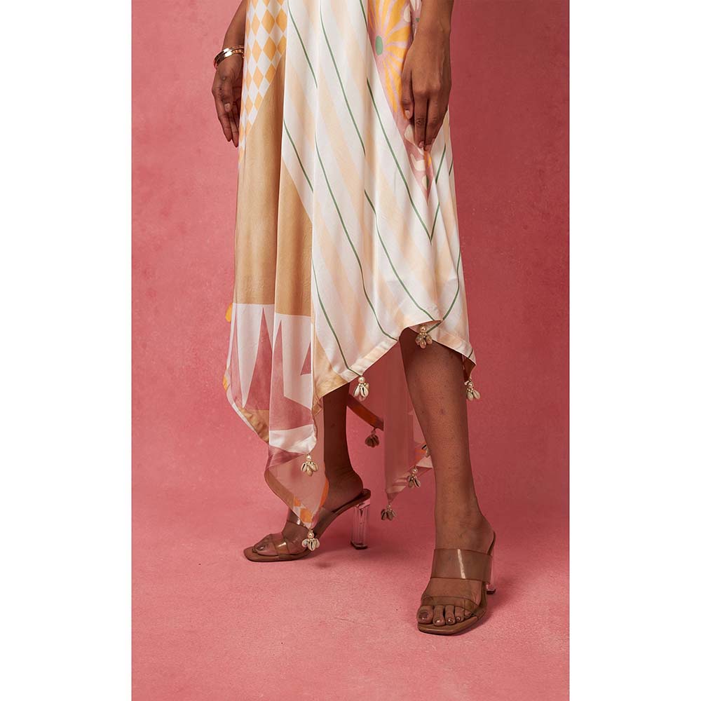 Vedika M Multi-Color V-Neck Maxi Dress