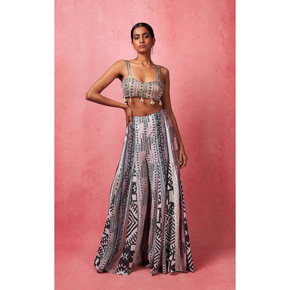 Vedika M Multi-Color Panelled Sequinned Co-Ord (Set of 2)