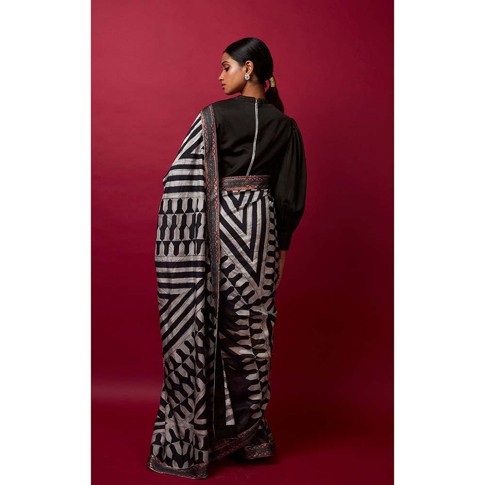 Vedika M Multi-Color Saree with Stitched Blouse