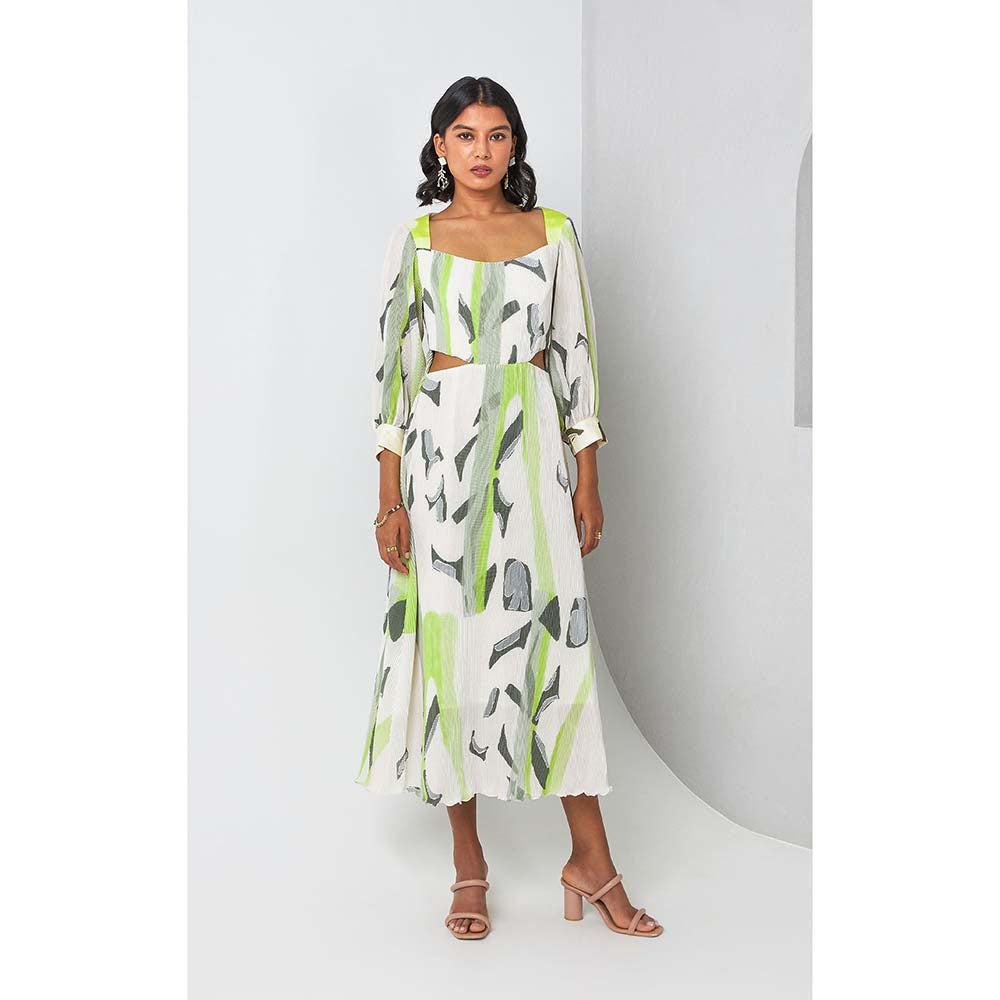 Vedika M Multi-Colour Printed Cut Out Dress