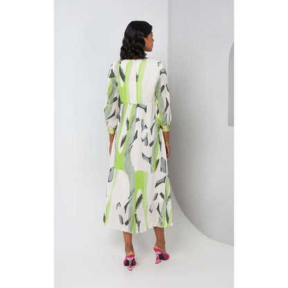 Vedika M Multi-Colour Printed Cut Out Dress