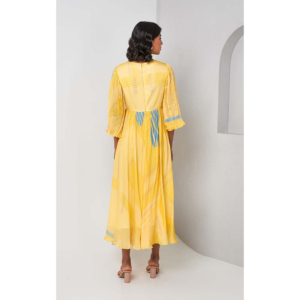 Vedika M Yellow Printed Dress