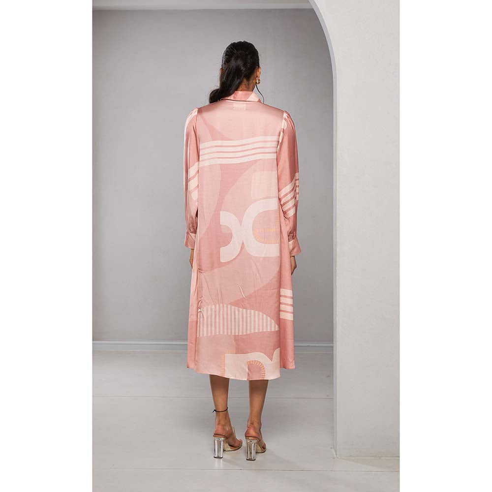 Vedika M Mauve Printed Dress