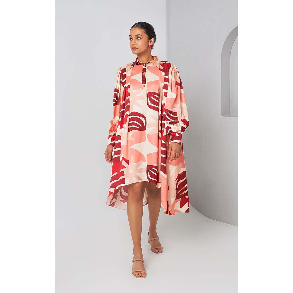 Vedika M Red Printed Dress