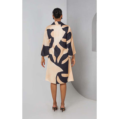 Vedika M Black Print Shirt Dress