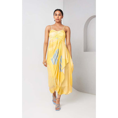Vedika M Yellow Printed Dress.