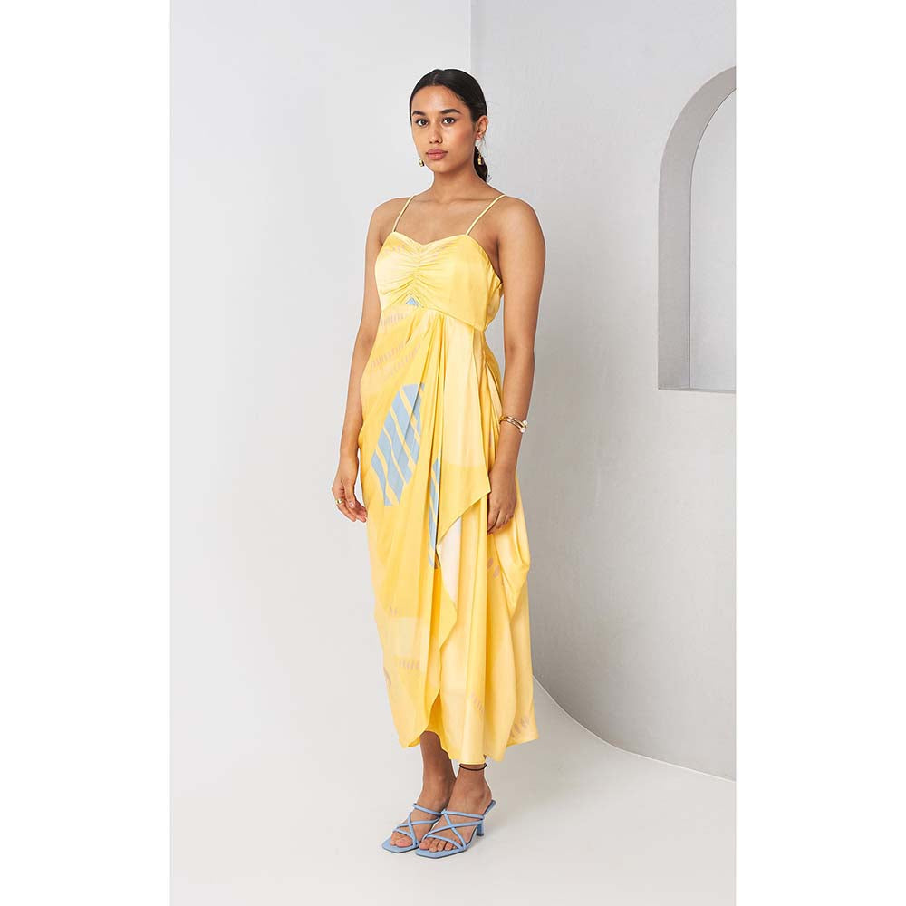Vedika M Yellow Printed Dress.