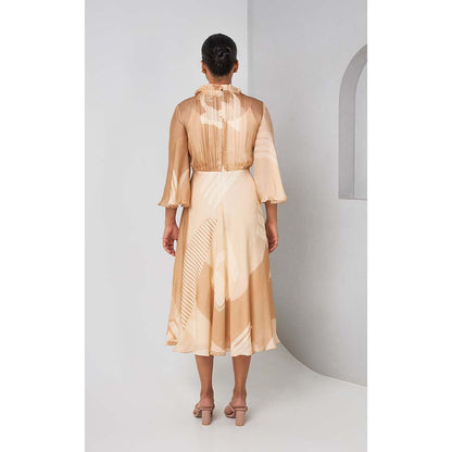 Vedika M Beige Midi Dress