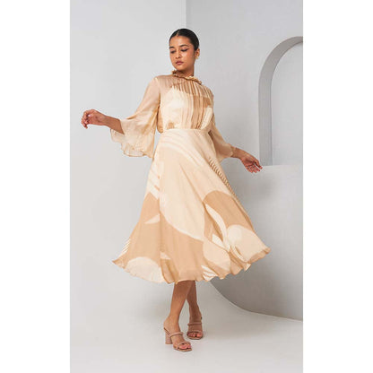 Vedika M Beige Midi Dress
