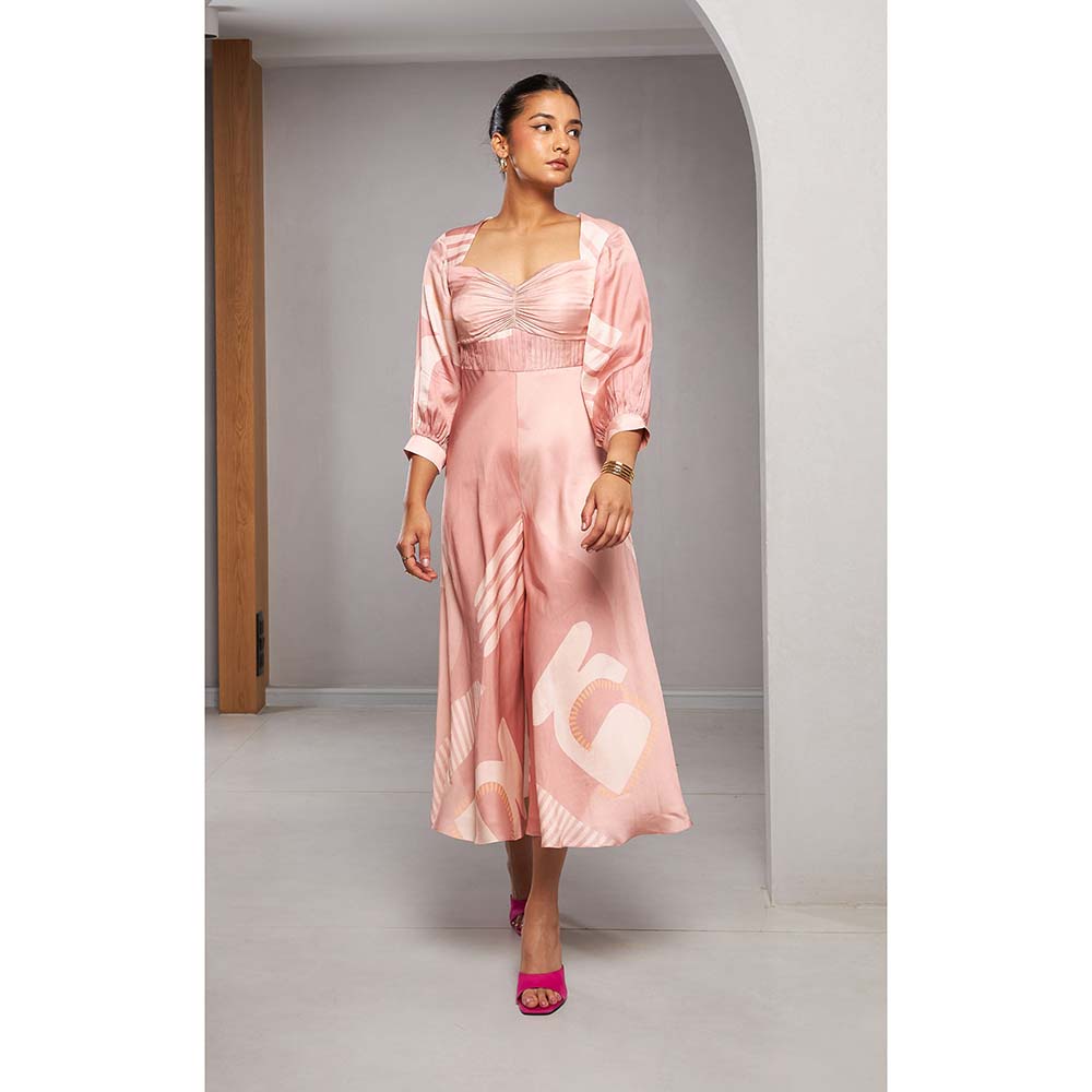 Vedika M Mauve Printed Jumpsuit.